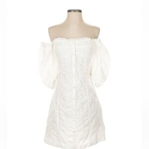 NWT GAP Off-Shoulder White Mini Dress